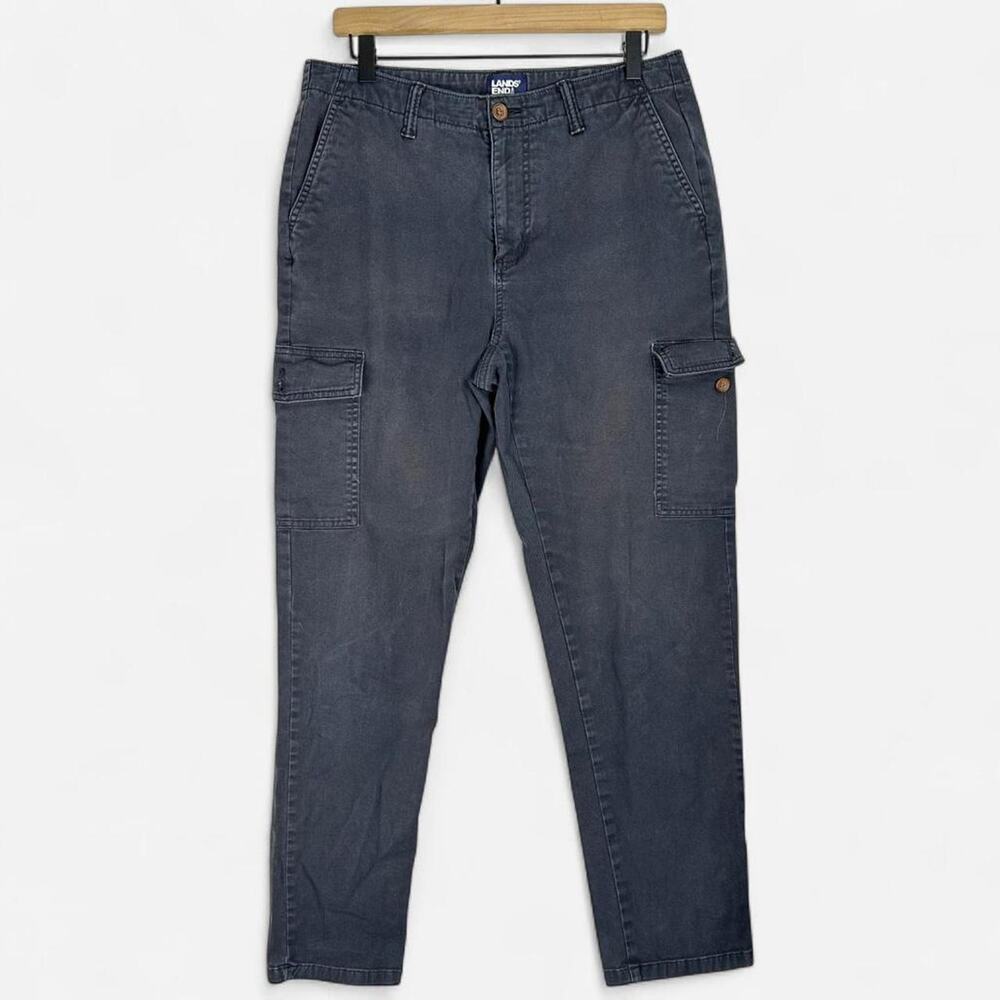 Lands end navy blue cargo utility pants size 10